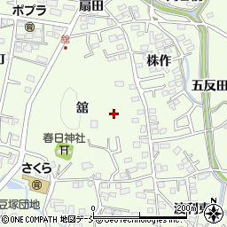 福島県福島市渡利舘周辺の地図