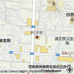 ＰＣデポ福島店周辺の地図