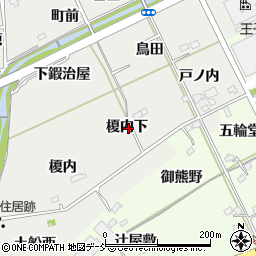 福島県福島市土船榎内下周辺の地図