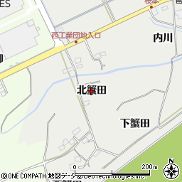 福島県福島市桜本（北蟹田）周辺の地図
