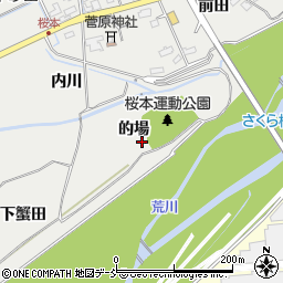 福島県福島市桜本的場周辺の地図