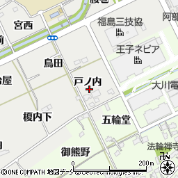 福島県福島市土船戸ノ内周辺の地図