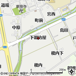福島県福島市土船下鍜治屋周辺の地図