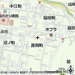 福島県福島市渡利渡利町周辺の地図