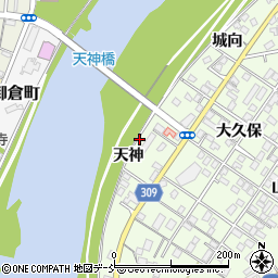福島県福島市渡利天神周辺の地図