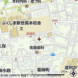 福島県福島市渡利馬場町周辺の地図