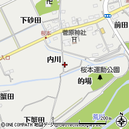 福島県福島市桜本（内川）周辺の地図