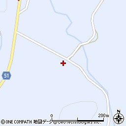 福島県伊達市霊山町上小国栗ノ口周辺の地図