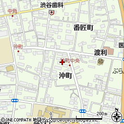 福島県福島市渡利（沖町）周辺の地図