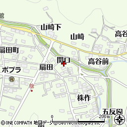 福島県福島市渡利関口周辺の地図