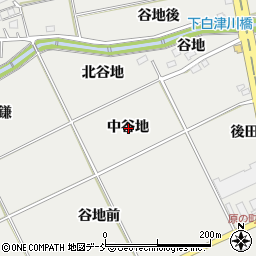 福島県福島市土船中谷地周辺の地図