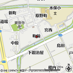 福島県福島市土船町前周辺の地図