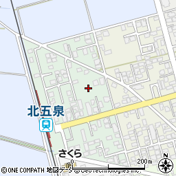 新潟県五泉市北五泉駅前周辺の地図