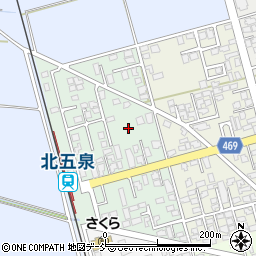 新潟県五泉市北五泉駅前周辺の地図