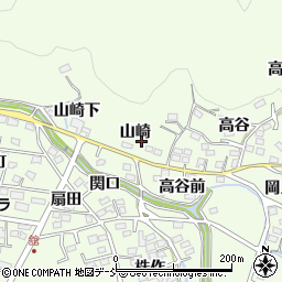 福島県福島市渡利山崎周辺の地図