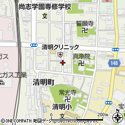 福島県福島市清明町周辺の地図