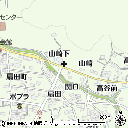 福島県福島市渡利山崎下4周辺の地図