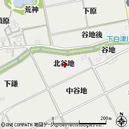 福島県福島市土船北谷地周辺の地図