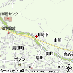 福島県福島市渡利（山崎下）周辺の地図