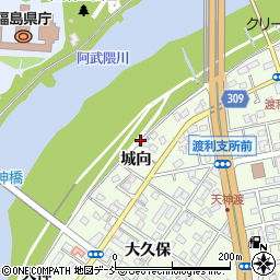 福島県福島市渡利（城向）周辺の地図