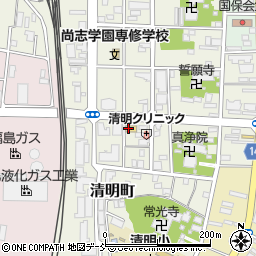 セブンイレブン福島清明町店周辺の地図