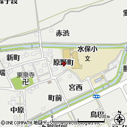 福島県福島市土船原野町周辺の地図