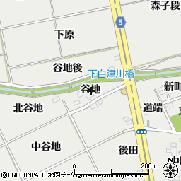 福島県福島市土船谷地周辺の地図
