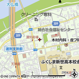 福島県福島市渡利舟場周辺の地図