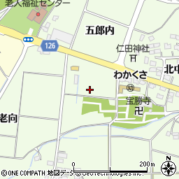 福島県福島市仁井田（古荒川）周辺の地図