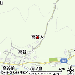 福島県福島市渡利高谷入周辺の地図