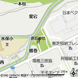 福島県福島市土船二反田周辺の地図