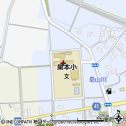 五泉市立巣本小学校周辺の地図