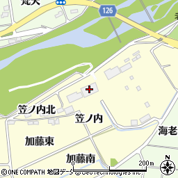 東北電力西福島変電所周辺の地図