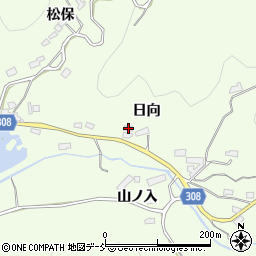 福島県福島市渡利日向周辺の地図
