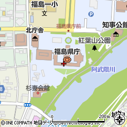 福島県庁内郵便局周辺の地図