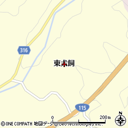 福島県伊達市月舘町布川東犬飼周辺の地図