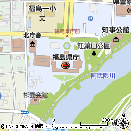 福島県庁周辺の地図