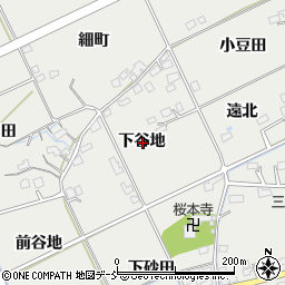 福島県福島市桜本下谷地周辺の地図