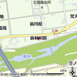 福島県福島市仁井田前林川原周辺の地図