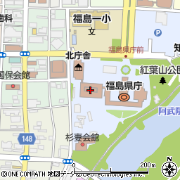 福島県庁県北建設事務所　総務部・用地課・用地第三周辺の地図