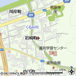 福島県福島市渡利岩崎町周辺の地図
