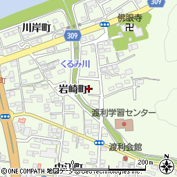 福島県福島市渡利（岩崎町）周辺の地図