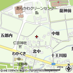 福島県福島市仁井田（北屋敷）周辺の地図