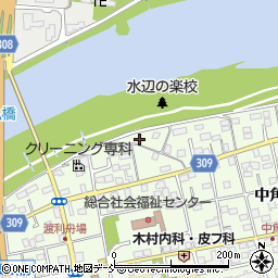 福島県福島市渡利（七社宮）周辺の地図