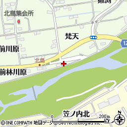 福島県福島市仁井田前林川原1周辺の地図