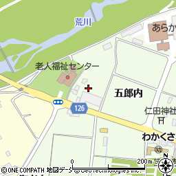 福島県福島市仁井田（五郎内）周辺の地図