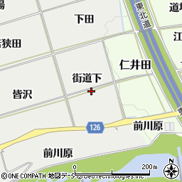 福島県福島市桜本街道下周辺の地図