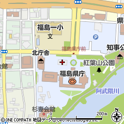 福島県本庁舎仮設庁舎周辺の地図