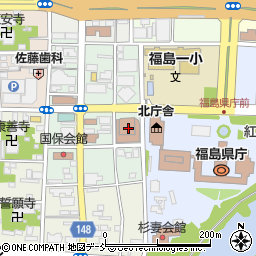 福島県庁自治会館管理センター周辺の地図