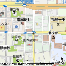福島県福島市中町周辺の地図